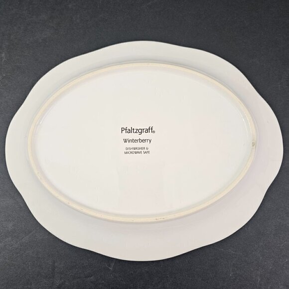 Pfaltzgraff Winterberry Oval Ceramic BLESS THIS HOUSE Holly Platter Plate - Picture 9 of 12